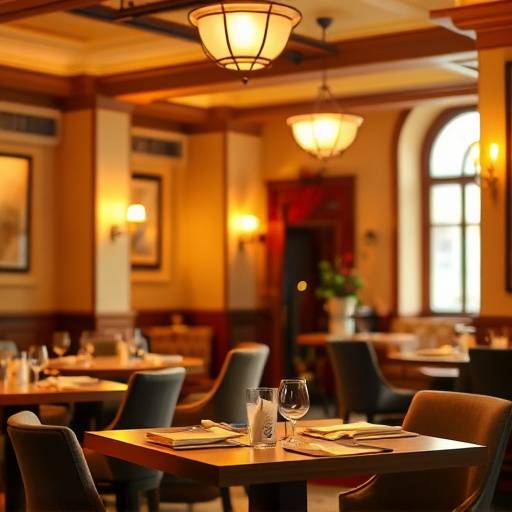 Interior elegante del restaurante El Rinc&oacute;n del Sabor, con mesas de madera, sillas c&oacute;modas, y una iluminaci&oacute;n c&aacute;lida que crea un ambiente acogedor.